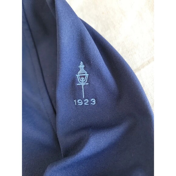 Donald Ross Mens L Pullover 1/2 Zip Blue Softshell Golf Logo Banded Waist Casual - Picture 4 of 11